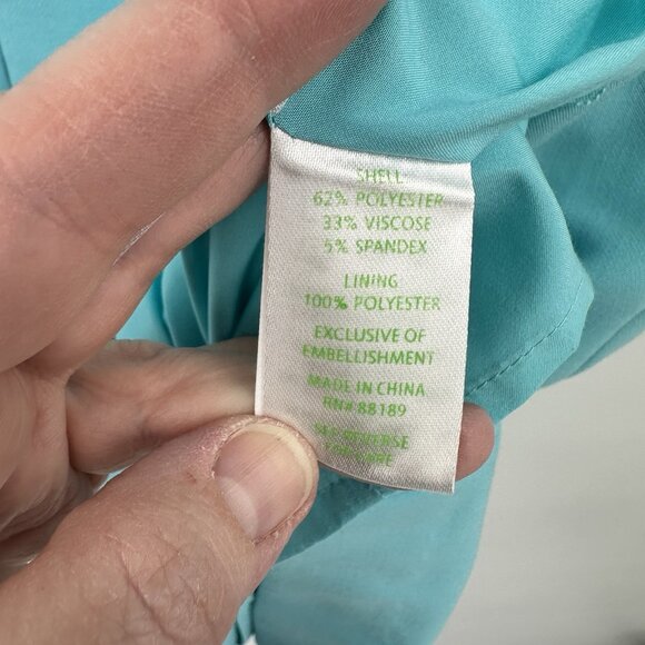 LILLY PULITZER shift sheath dress turquois blue 6 - Picture 9 of 10